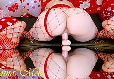 anna mole's juicy ass pussy grinds mirror dildo gift