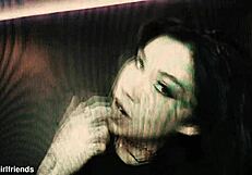 delilah dagger goth girlfriend in fishnets gets rough doggystyle blowjob deepthroat facial cumshot