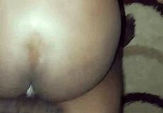 hot kenyan lady's creamy wet pussy grips my dick tight during dirty spanking session