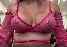 artemisia love hot milf bounces juicy natural big tits nipples at nightclub slow motion