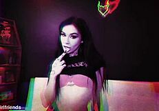 delilah dagger goth girlfriend in fishnets gets rough doggystyle blowjob deepthroat facial cumshot