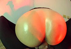 Japanese stepmom adores her stepson's firm hands massaging her tight body before she rides cowgirl style.