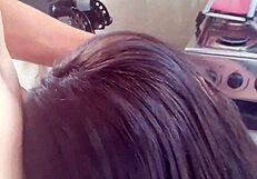 Step-Son Spots Me in Kitchen, Juicy Latina Milf Pussy Creampie Awaits