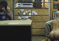 Black guy watches pawn man pound his girlfriend's wet pussy hard!