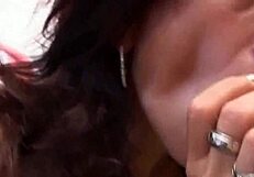 guy gets home from work and dives into fun with the woman waiting