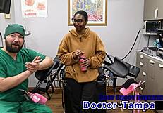 Daisy Mynx faces her first gyno exam with Dr Tampa