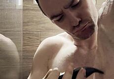 trimming my sweaty hairy armpits after gym for photoshoot