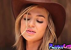 Smoking Teen Cowgirl Blake Blossoms Flashes Massive Natural Boobs
