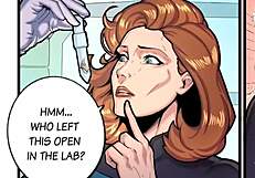 whoa check out this female bodybuilder muscle growth in comics!