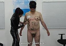 japanese mistress aoi graffiti sits on face in office dominance