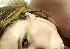 dj brisa gags on cock lying down in brazilian amateur blow