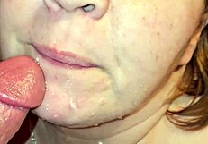Wife gulps every drop of my hot piss straight down