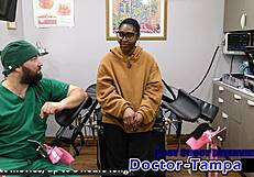 Daisy Mynx faces her first gyno exam with Dr Tampa