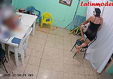 fans backstage hot latina model poses sexy producer showers fuck next?