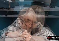 Cheating Teen Talks to Boyfriend on Phone While Boss Fucks Her Pussy at Office