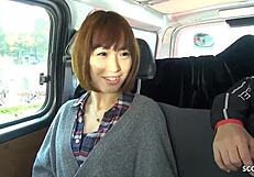 yo petite asian picked up sucks stranger old guy's cock first time in car