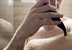 trimming my sweaty hairy armpits after gym for photoshoot