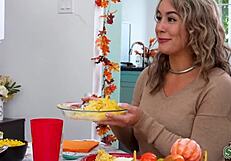 hey nate, join arietta adams and cherry fae for nasty thanksgiving threesome blowbang