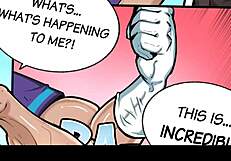 whoa check out this female bodybuilder muscle growth in comics!