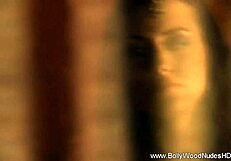 Exotic Indian brunette strips teasing with erotic dance moves