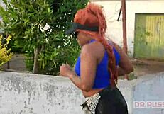 Wow! Redhead's Giant Ass Filmed Shaking Wildly at Gym by Her Horny Lover!