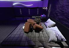 blanquita sumisa puta gets roughed by big black cock monster in roblox condo game sex