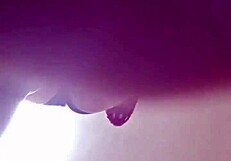 curvy 18+ teen elza kom with braces gags on dildo in cage heels