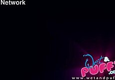 hey watch this wet puffy teen brunette tease her swollen pussy slow and sensual