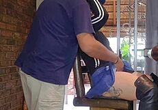 Hot blondes always cheat squirting shaved pussy gym closeup?