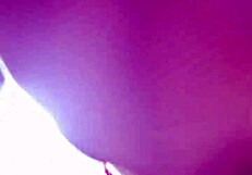 curvy 18+ teen elza kom with braces gags on dildo in cage heels