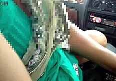 stepmom swallows stepson cum from car blowjob outdoors?