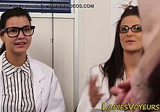 Cfnm Doctor Babes Humiliate Patient in Hospital Stockings!