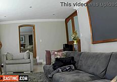 hot black teen's pussy wrecked so hard by european at bikini casting