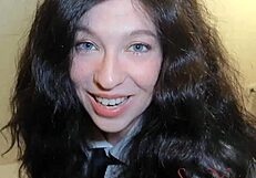 curvy schoolgirl quick creampie fuck bent over before parents home