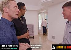 stripper kitana montana's accidental gangbang with boyfriend's friends rips her clothes off