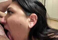 hey pretty teen rims and sucks bbc stepbro to cum in mouth