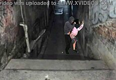 Morena transa rough bareback with favela king after funk baile big cock outdoor!