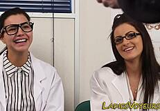 Cfnm Doctor Babes Humiliate Patient in Hospital Stockings!