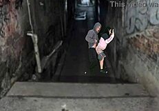 Morena transa rough bareback with favela king after funk baile big cock outdoor!