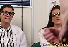 Cfnm Doctor Babes Humiliate Patient in Hospital Stockings!