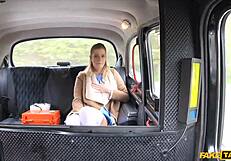 Blonde Nurse Fucked Bent Over Doggystyle in Sexy Lingerie Hospital Cab