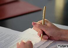 Haley and hubby explore anal toys with buttplug rimjobs and cowgirl rides in spooning fun