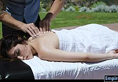 sexy judy love's tight pussy pounded hard by masseur's monster cock