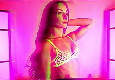 HannahJames710 UV BACKLIGHT LINGERIE TRY-ON Thong Panties Bra Tease