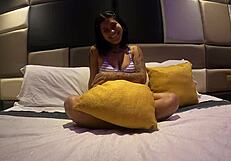 hermosa elizabet squirts hard in pov cowgirl ride with cute latina's natural tits bouncing 😍💦