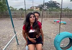 What if they catch us fucking my whore girlfriend's juicy ass in public park?