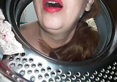 curvy housewife slave gets dominated hard in the washing machine