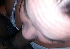 mature granny mom slurps young bbc sloppy style, monster cock down her throat