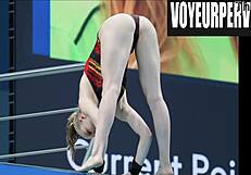 voyeur captures young women high diving bikini legs ass curves candid