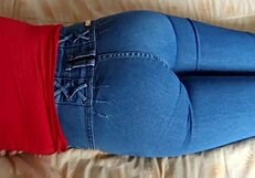 Stepson's hands on my big ass make me finger my wet pussy right in front of him